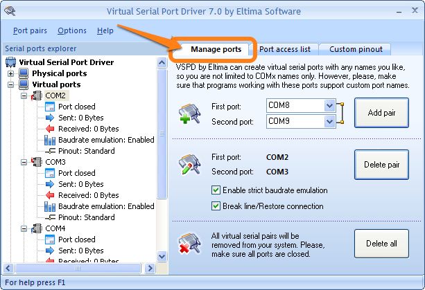 ms access read serial port